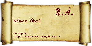 Német Ábel névjegykártya