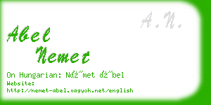 abel nemet business card